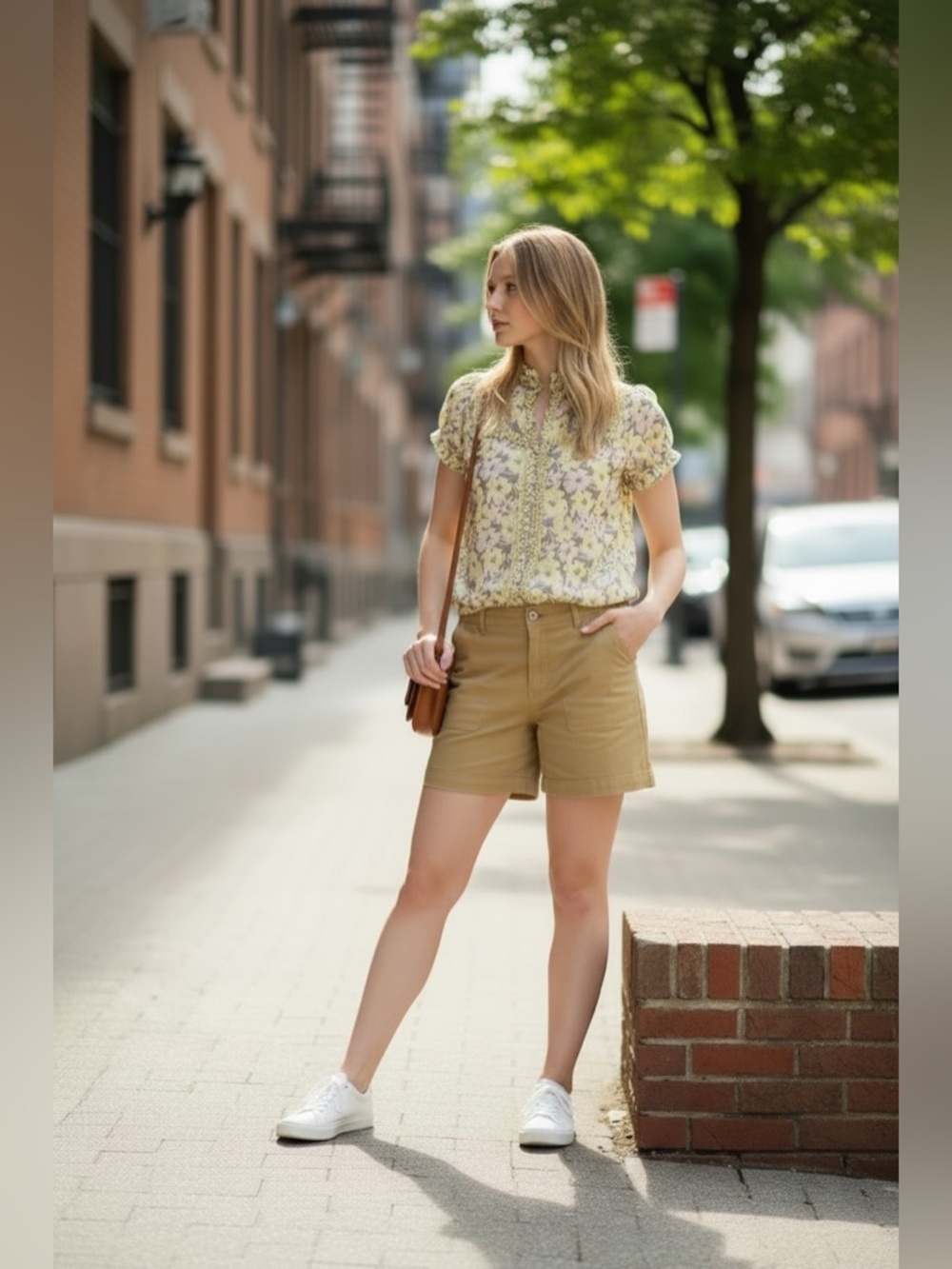 Fossil Yellow and Green Floral Blouse - Picture 5 of 12